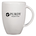 Europa Mug, 12 oz - White - Ceramic