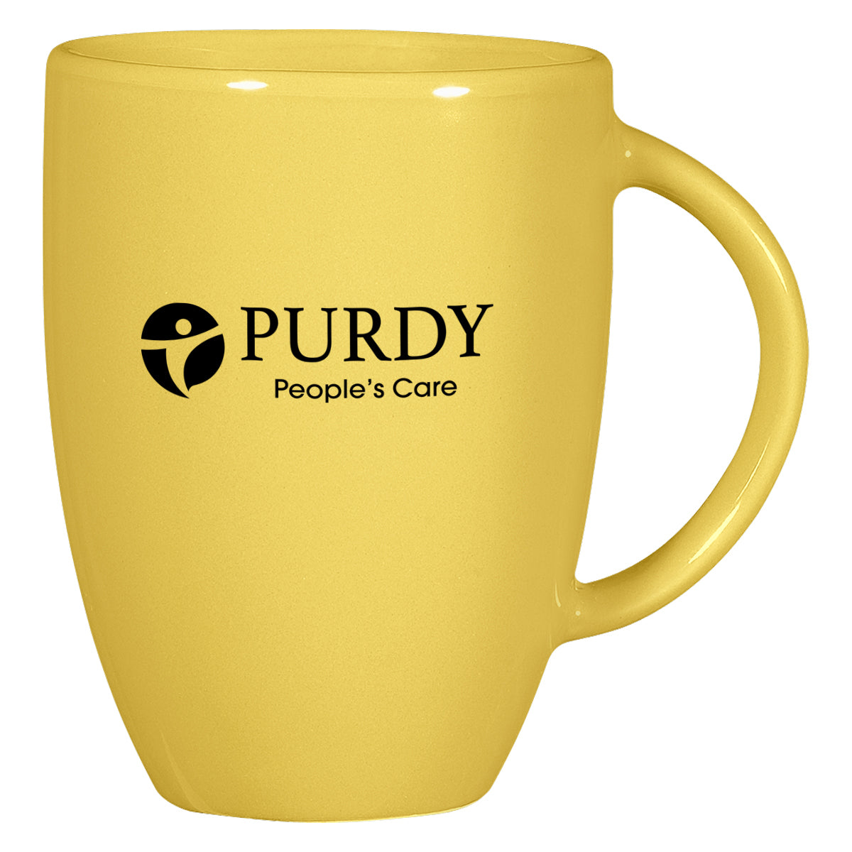 Europa Mug, 12 oz - Yellow - Ceramic