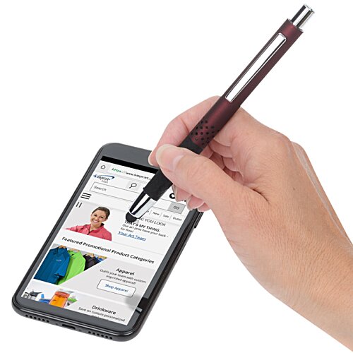 Eva Pen with Stylus - Burgundy - Inuse