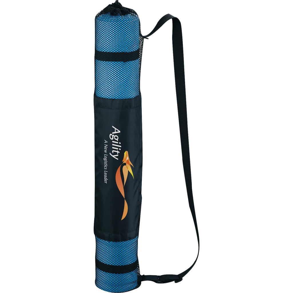 EVA Yoga Mat with Carry Bag, 3mm Transfer - Royal - Front