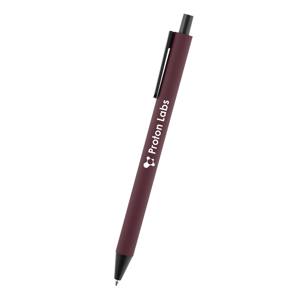 Evalyn Pen in Recycled Aluminum - Maroon - Silk Screen