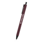 Evalyn Pen in Recycled Aluminum - Maroon - Silk Screen