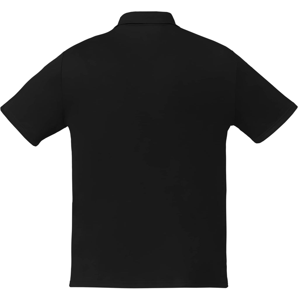 Evans Eco Recycled Performance Polo for Men Debossing - Black - Back