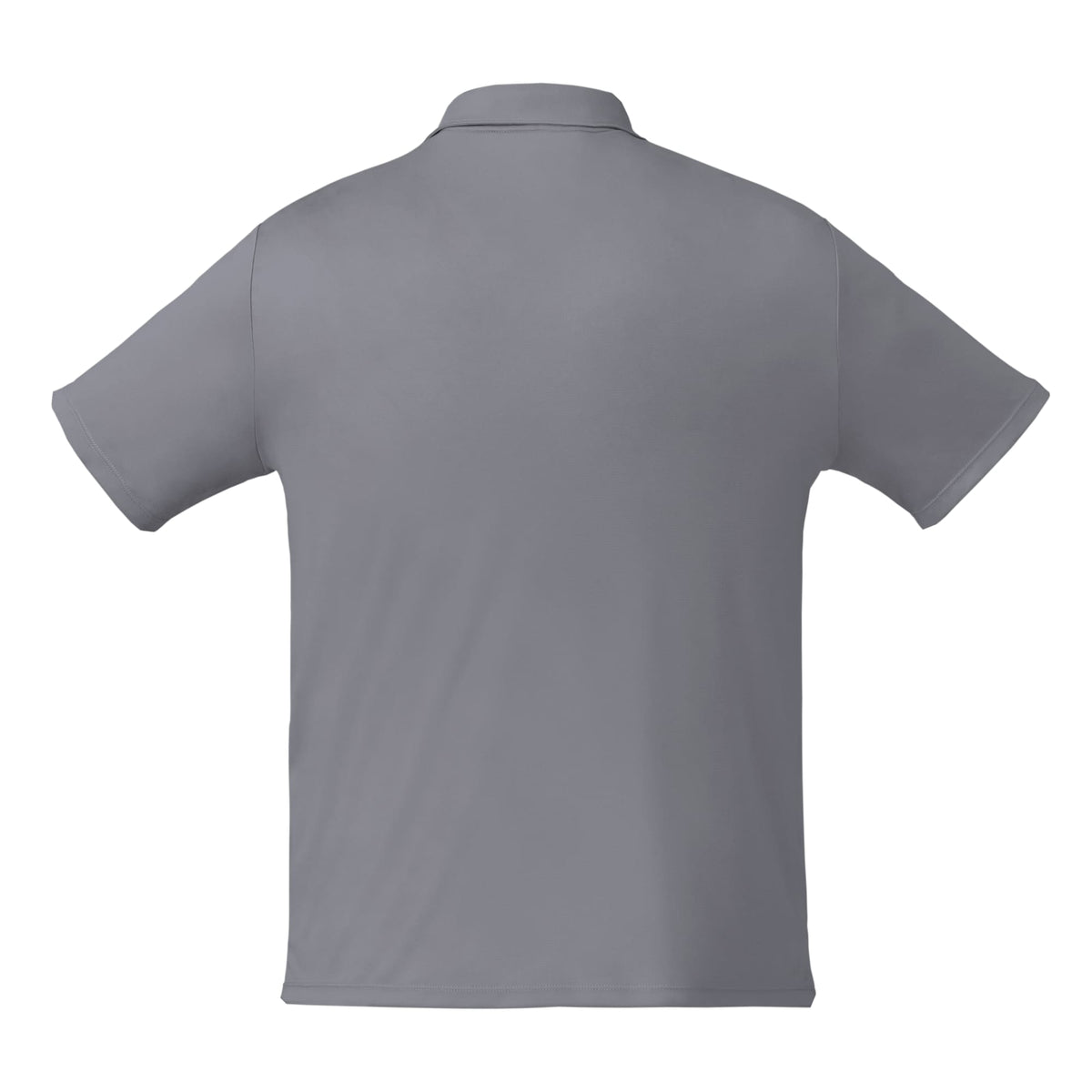 Evans Eco Recycled Performance Polo for Men Debossing - Steel Grey - Back