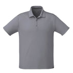 Evans Eco Recycled Performance Polo for Men Debossing - Steel Grey - Front