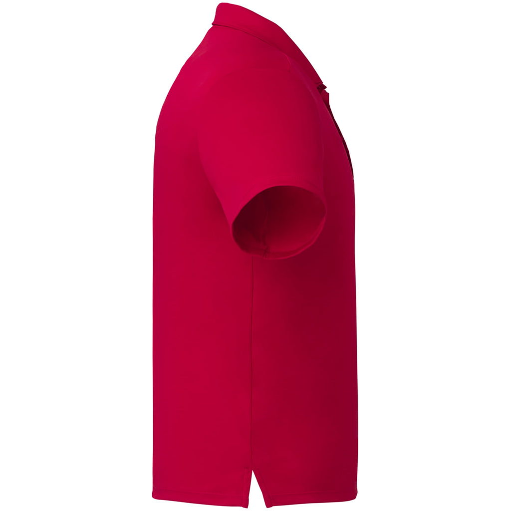 Evans Eco Recycled Performance Polo for Men Embroidery - Team Red - Right Side
