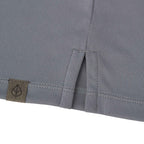 Evans Eco Recycled Performance Polo for Men Laser Engraving - Steel Grey - Detail Hem