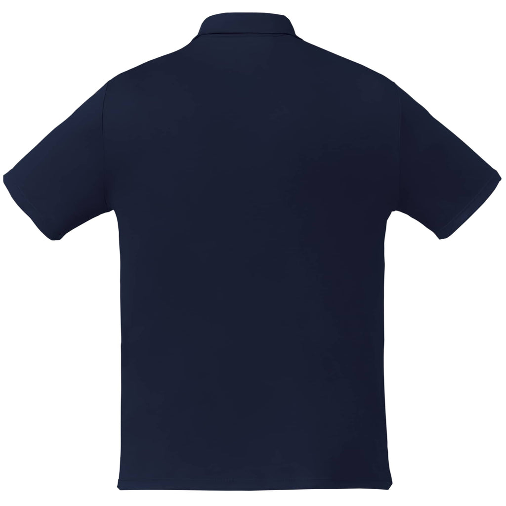 Evans Eco Recycled Performance Polo for Men Transfer - Navy - Back