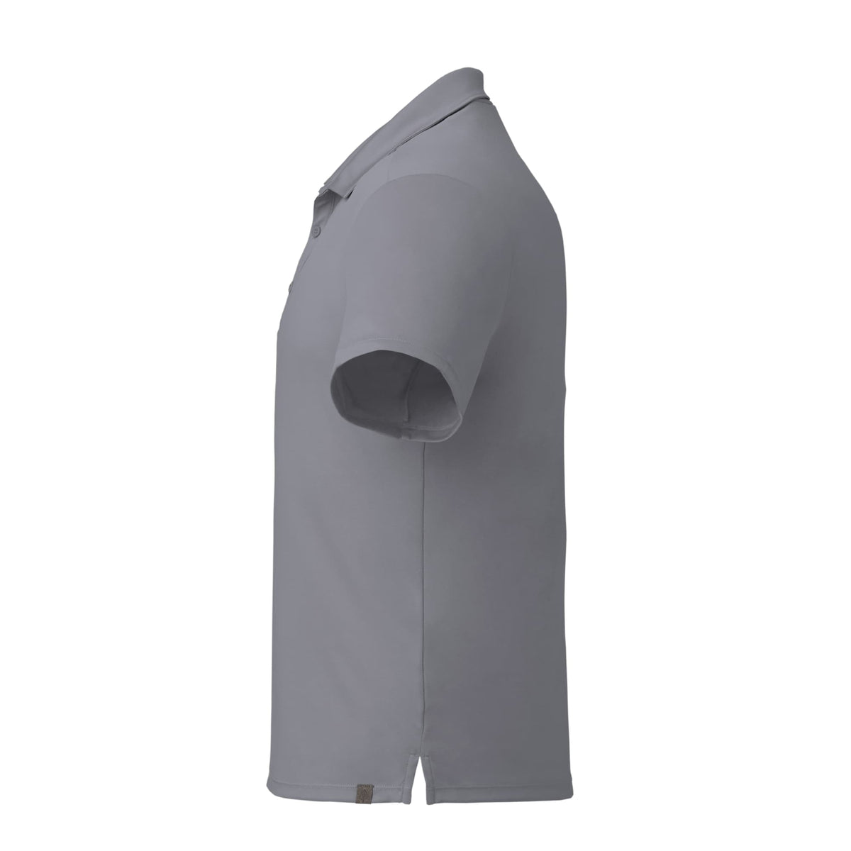 Evans Eco Recycled Performance Polo for Men Transfer - Steel Grey - Left Side