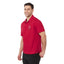 Evans Eco Recycled Performance Polo for Men Transfer - Team Red - Left Angle On Model