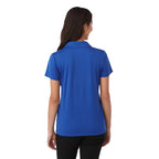 Evans Eco Recycled Polyester Polo for Women Debossing - New Royal - Back On Model