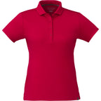 Evans Eco Recycled Polyester Polo for Women Debossing - Team Red - Front
