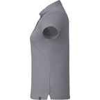 Evans Eco Recycled Polyester Polo for Women Laser Engraving - Steel Grey - Left Side