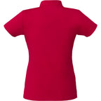Evans Eco Recycled Polyester Polo for Women Laser Engraving - Team Red - Back