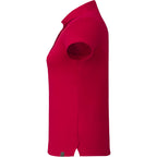 Evans Eco Recycled Polyester Polo for Women Laser Engraving - Team Red - Left Side