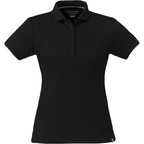 Evans Eco Recycled Polyester Polo for Women Transfer - Black - Front