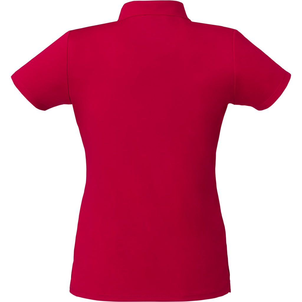 Evans Eco Recycled Polyester Polo for Women Transfer - Team Red - Back