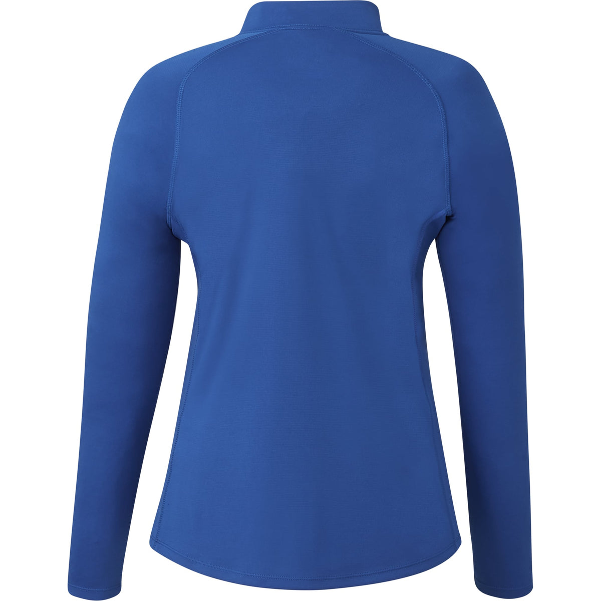 Evans Recycled Performance Half Zip for Women Debossing - New Royal - Back
