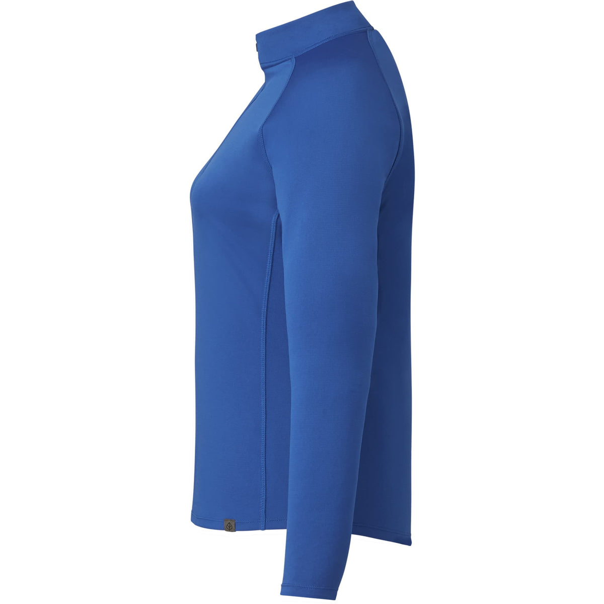 Evans Recycled Performance Half Zip for Women Debossing - New Royal - Left Side