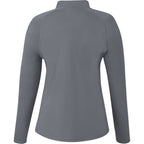 Evans Recycled Performance Half Zip for Women Debossing - Steel Grey - Back