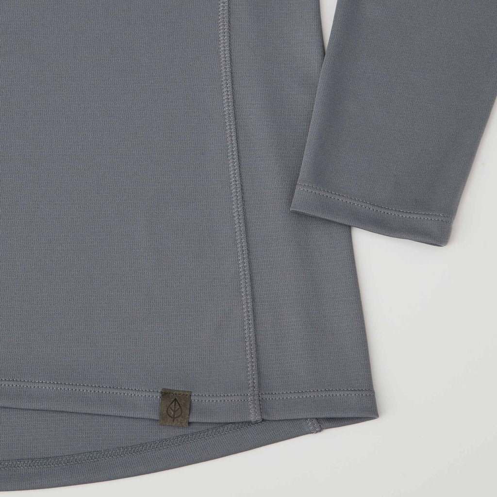 Evans Recycled Performance Half Zip for Women Debossing - Steel Grey - Detail 3
