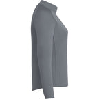 Evans Recycled Performance Half Zip for Women Debossing - Steel Grey - Right Side