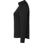 Evans Recycled Performance Half Zip for Women Laser Engraving - Black - Left Side