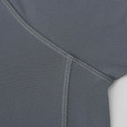 Evans Recycled Performance Half Zip for Women Transfer - Steel Grey - Detail