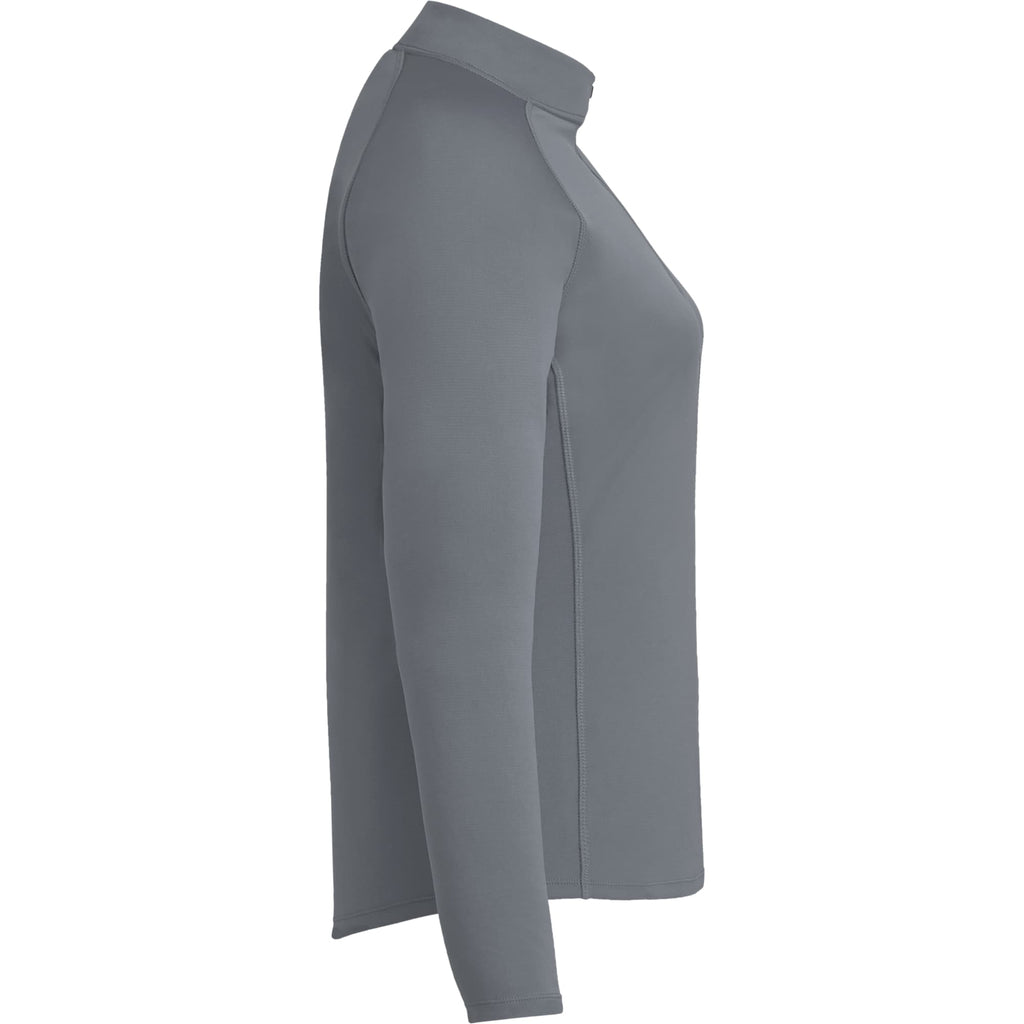 Evans Recycled Performance Half Zip for Women Transfer - Steel Grey - Right Side