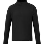 Evans Recycled Performance Quarter Zip for Men Laser Engraving - Black - Front