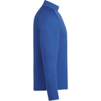 Evans Recycled Performance Quarter Zip for Men Laser Engraving - New Royal - Right Side