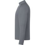 Evans Recycled Performance Quarter Zip for Men Laser Engraving - Steel Grey - Left Side