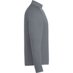 Evans Recycled Performance Quarter Zip for Men Laser Engraving - Steel Grey - Right Side