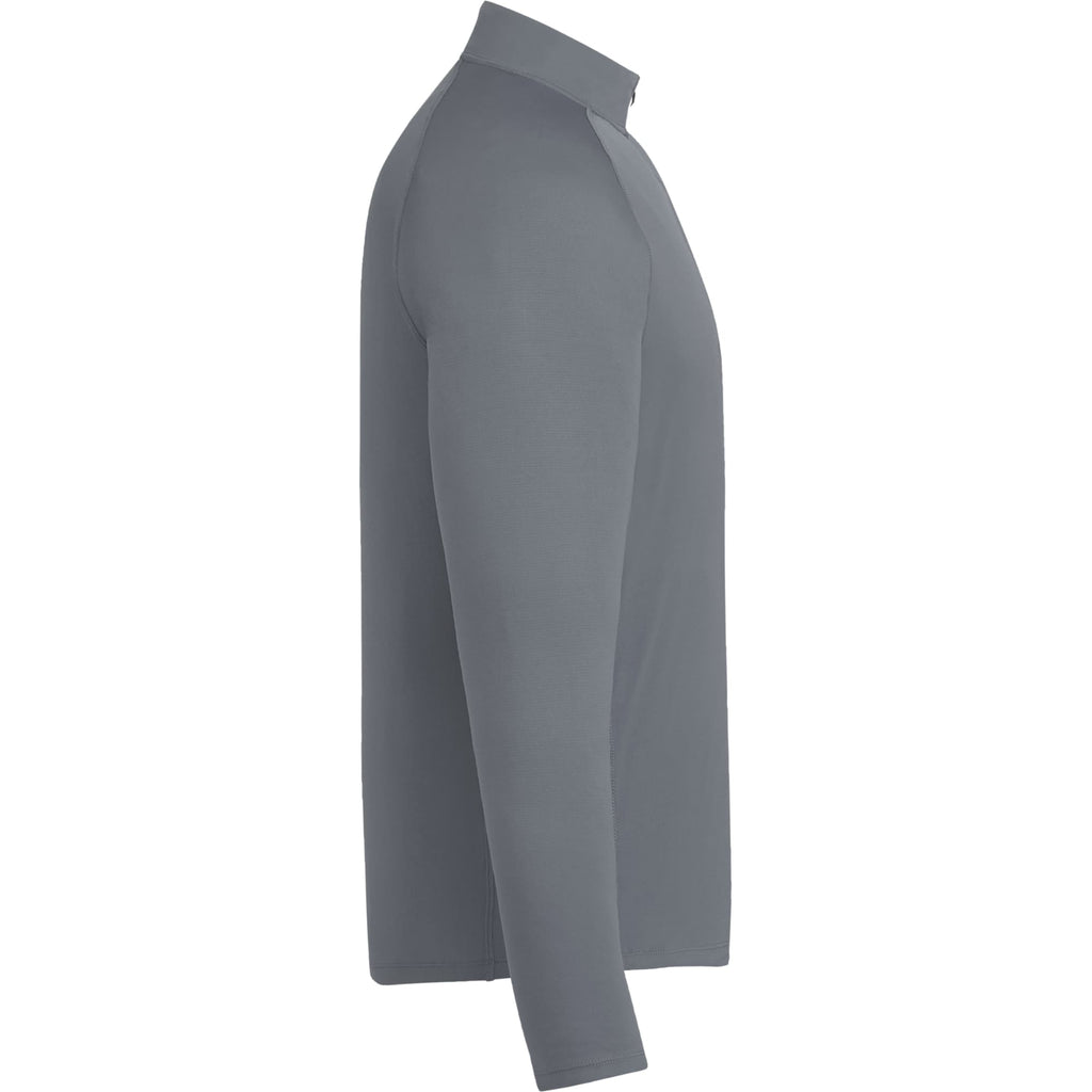 Evans Recycled Performance Quarter Zip for Men Transfer - Steel Grey - Right Side