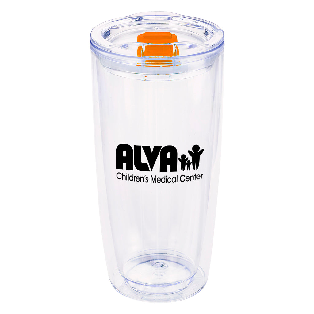 Everest Clarity Recycled Tumbler, 19 oz - Orange - Silk Screen