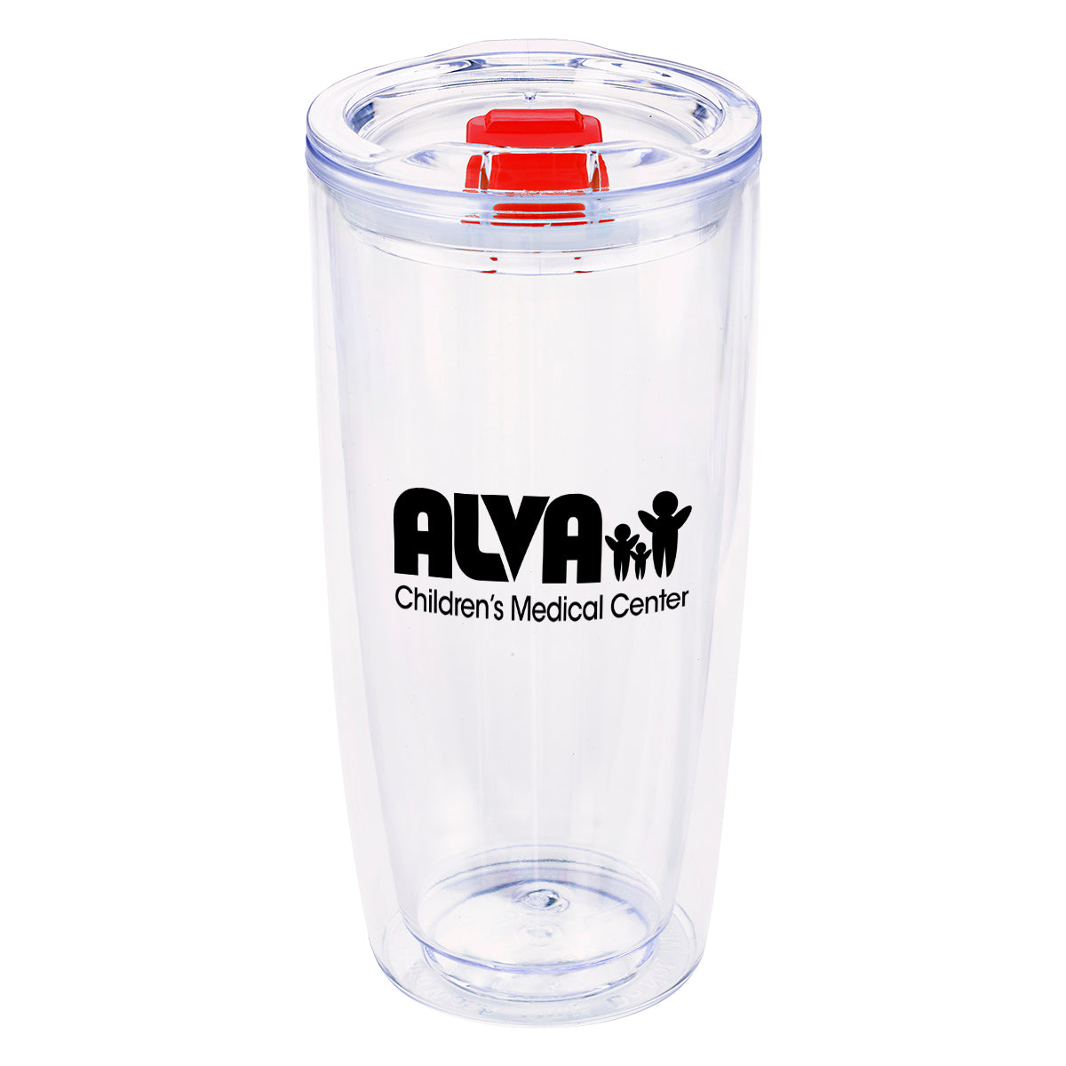 Everest Clarity Recycled Tumbler, 19 oz - Red Lid Slider - Silk Screen