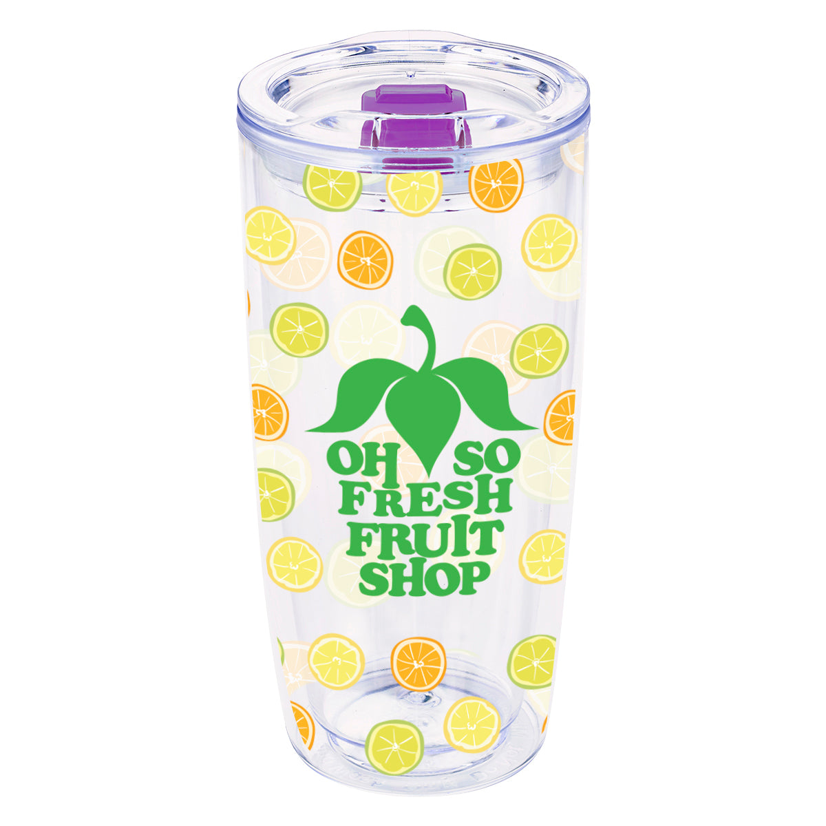 Everest Clarity Recycled Tumbler with Insert, 19 oz - Purple - Full Color on Clear Insert