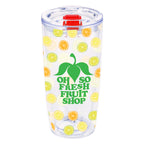 Everest Clarity Recycled Tumbler with Insert, 19 oz - Red Lid Slider - Full Color on Clear Insert
