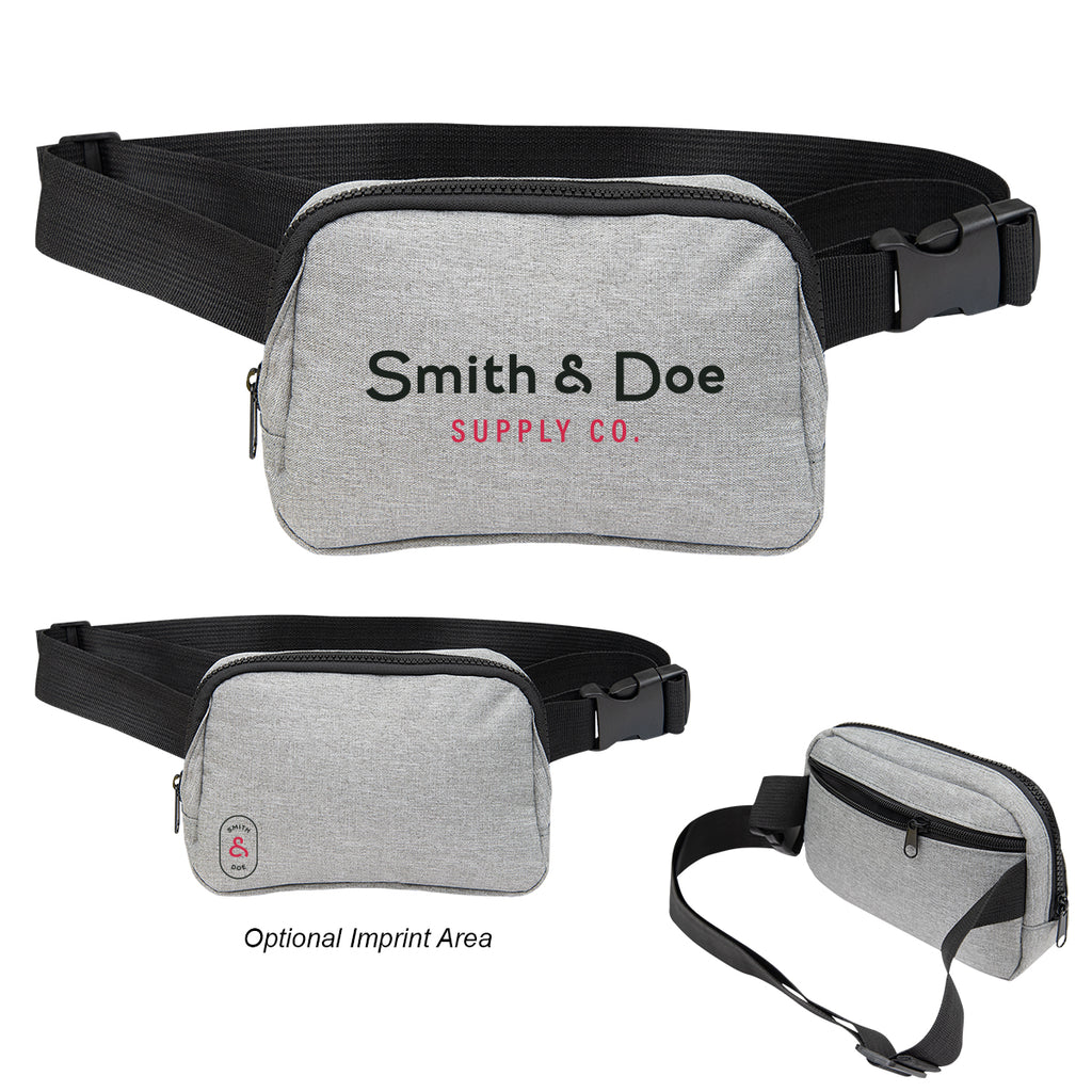 Everett Heathered Belt Bag in Recycled PET - Everett rPET Heathered Belt Bag