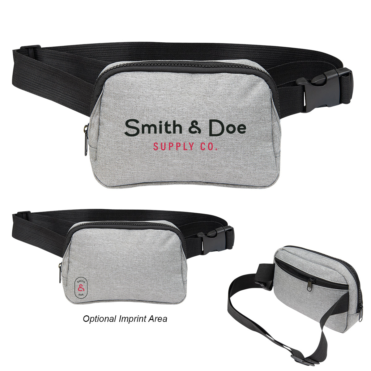 Everett Heathered Belt Bag in Recycled PET - Everett rPET Heathered Belt Bag