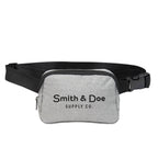 Everett Heathered Belt Bag in Recycled PET - Heather Gray - Silk Screen