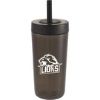 Everywhere Recycled Plastic Straw Tumbler, 22 oz - Black - Front