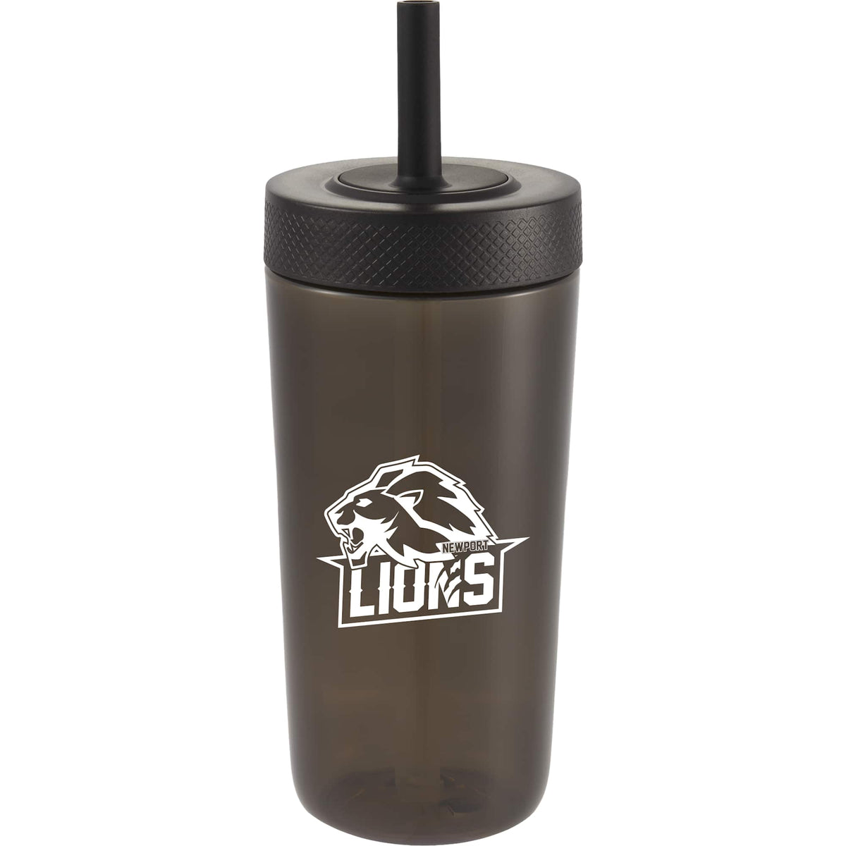 Everywhere Recycled Plastic Straw Tumbler, 22 oz - Black - Front