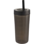 Everywhere Recycled Plastic Straw Tumbler, 22 oz - Black - Right Angle