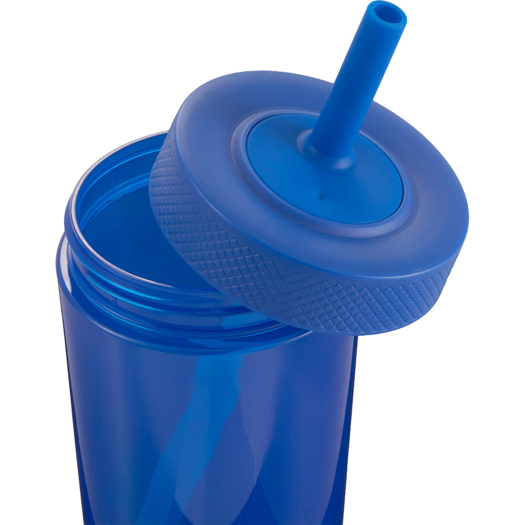 Everywhere Recycled Plastic Straw Tumbler, 22 oz - Royal - Detail 2