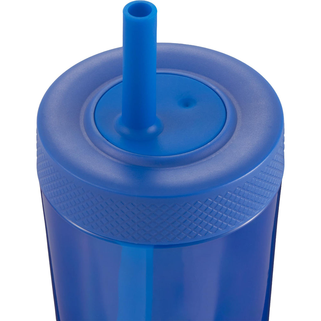Everywhere Recycled Plastic Straw Tumbler, 22 oz - Royal - Detail