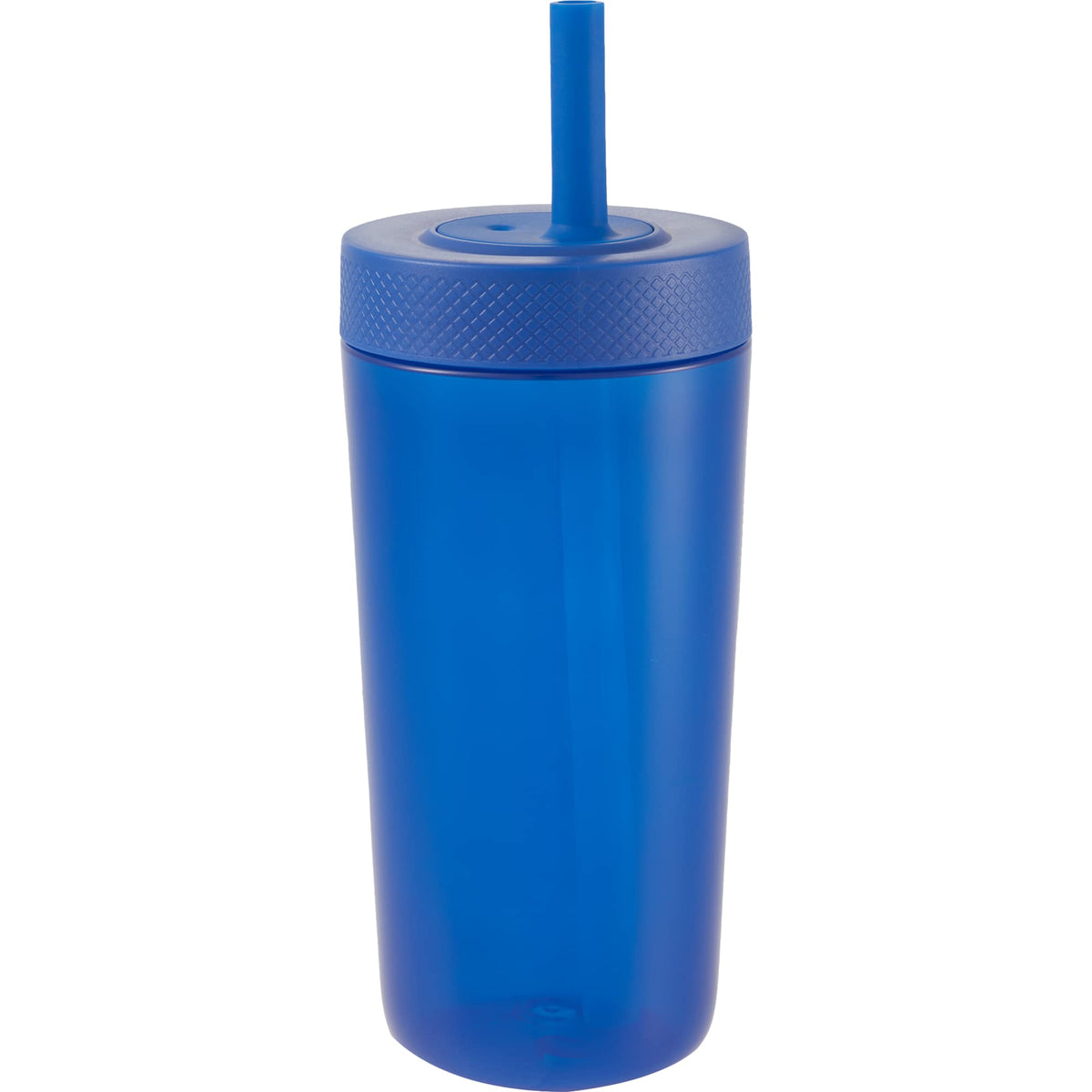 Everywhere Recycled Plastic Straw Tumbler, 22 oz - Royal - Right Angle