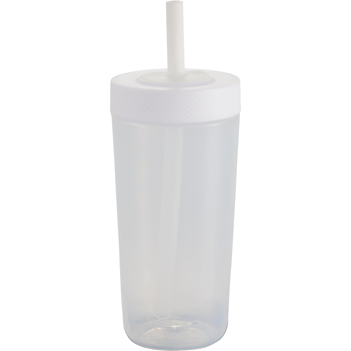 Everywhere Recycled Plastic Straw Tumbler, 22 oz - White - Back