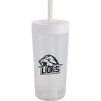 Everywhere Recycled Plastic Straw Tumbler, 22 oz - White - Front