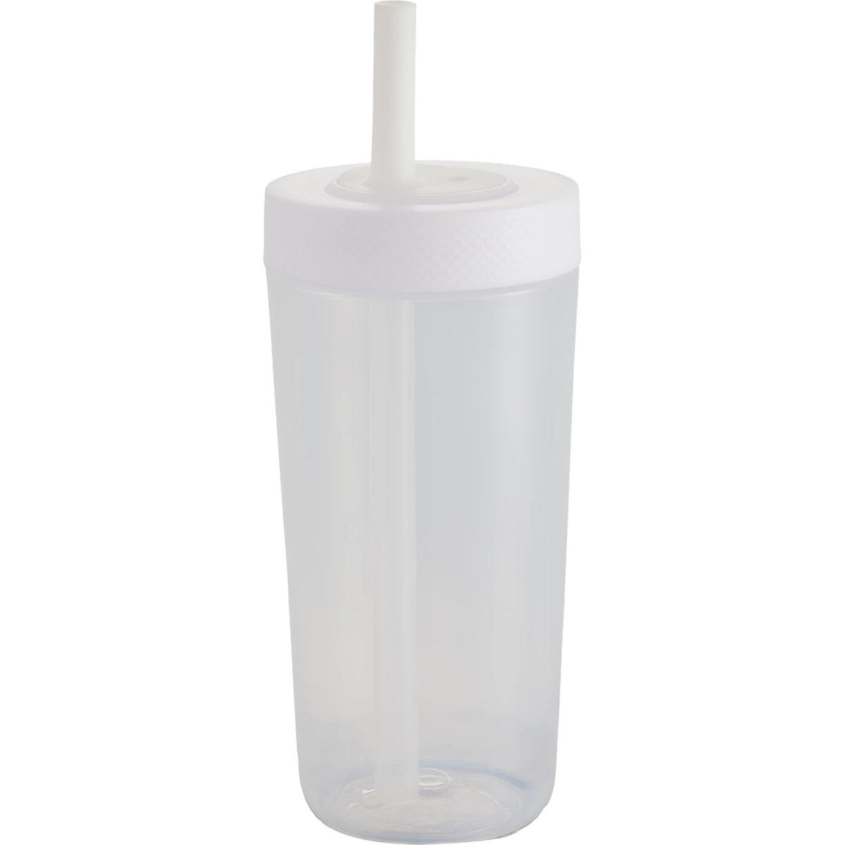 Everywhere Recycled Plastic Straw Tumbler, 22 oz - White - Left Angle
